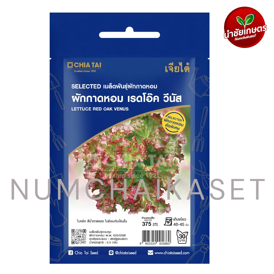 [S0412SE] SE ผักสลัด เรดโอ๊ค วีนัส 1g